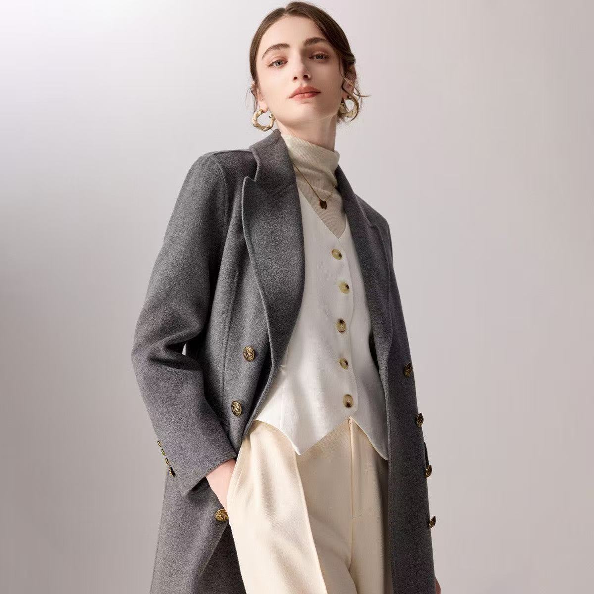 201-300洋气毛呢加厚外套冬季羊绒宽松大衣