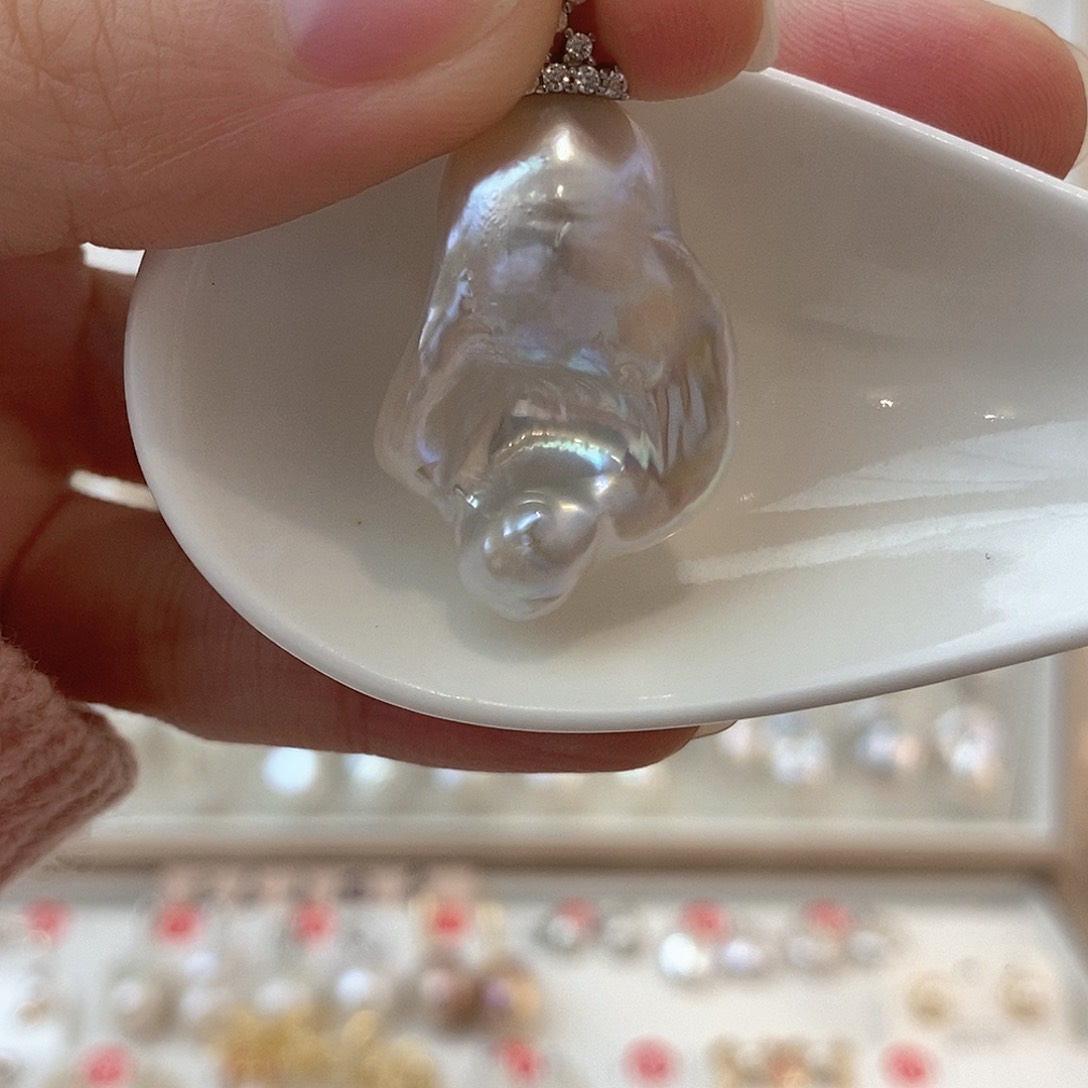 淡水珍珠颈饰银S925镶嵌