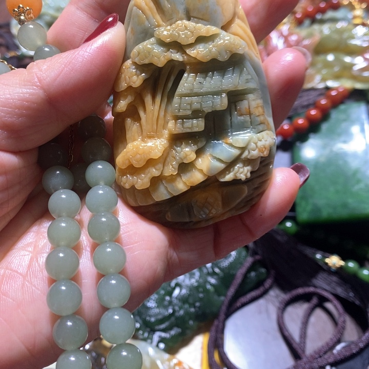 岫玉毛衣链未镶嵌