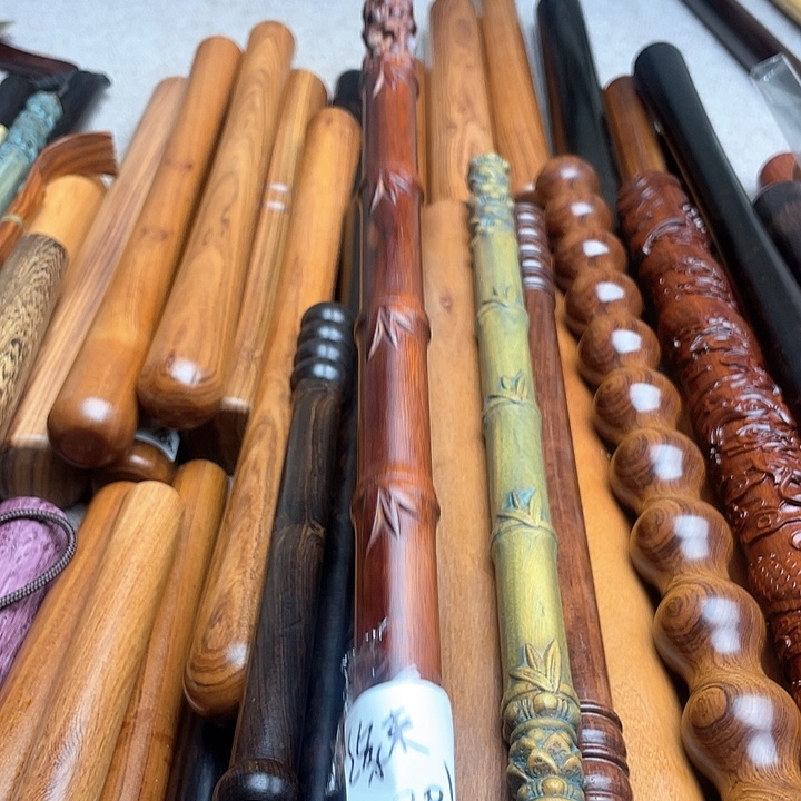 紫檀木竹节莲花棍特价20