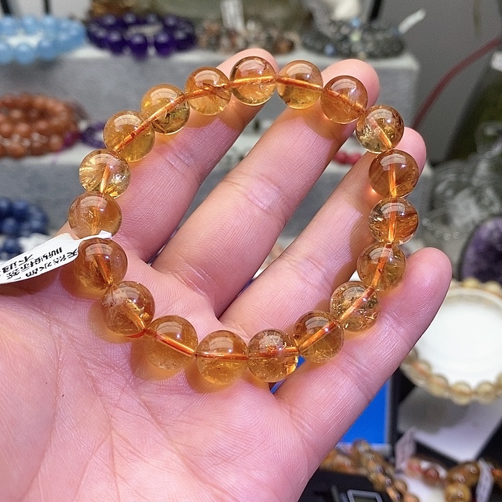 水晶手链未镶嵌黄塔晶10+