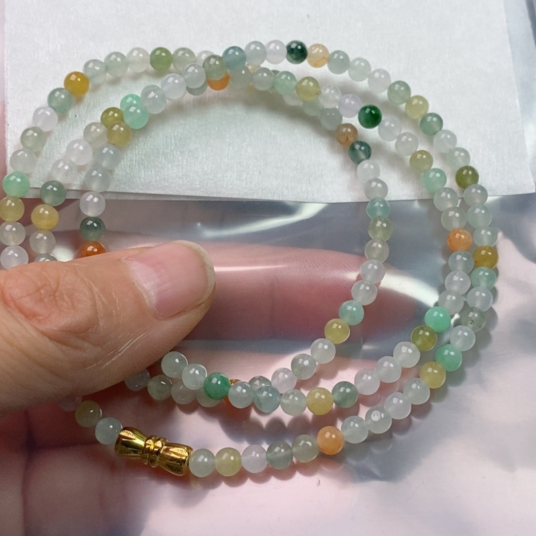 定制翡翠未镶嵌酱*翡翠定制手链