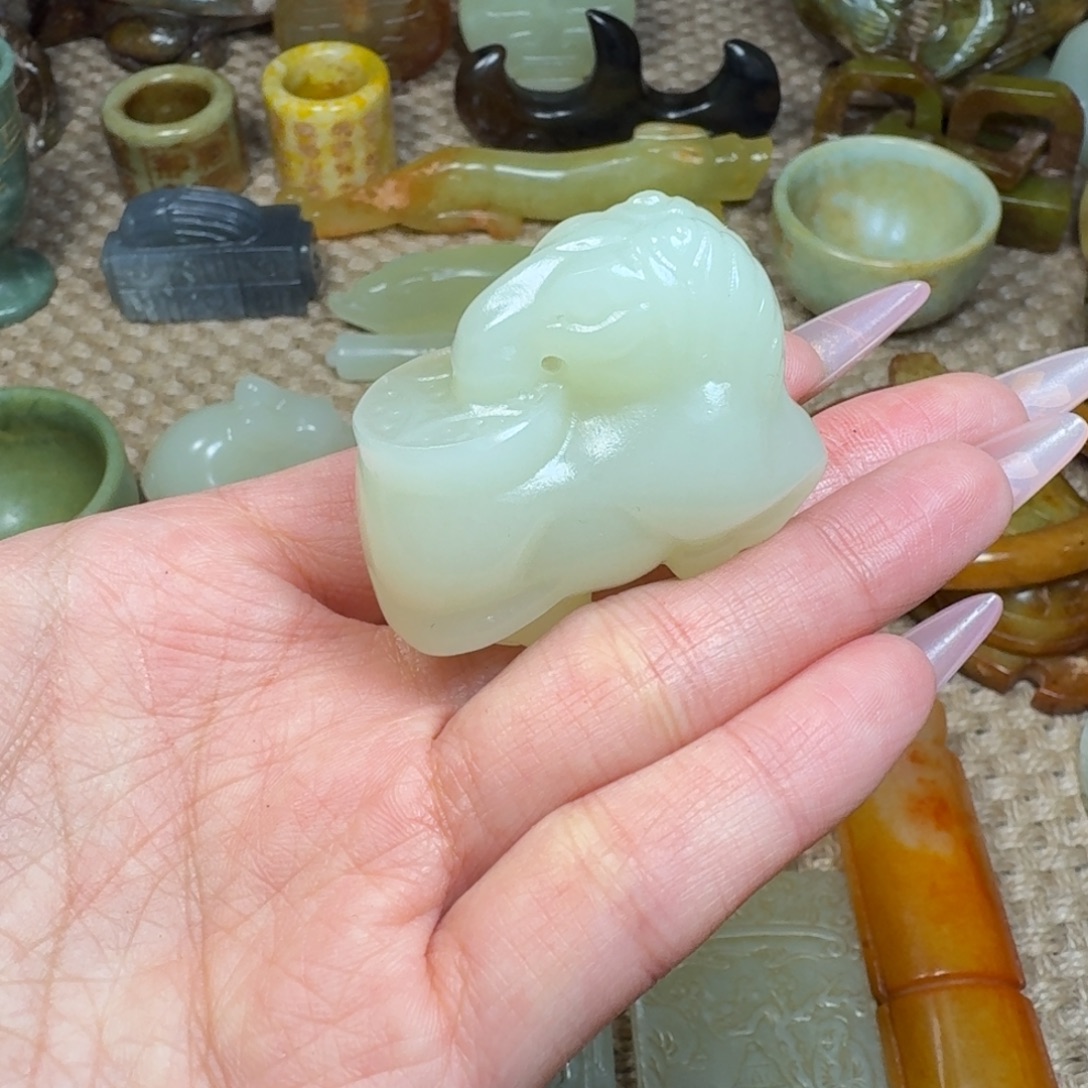 白玉菩提吊坠挂件
