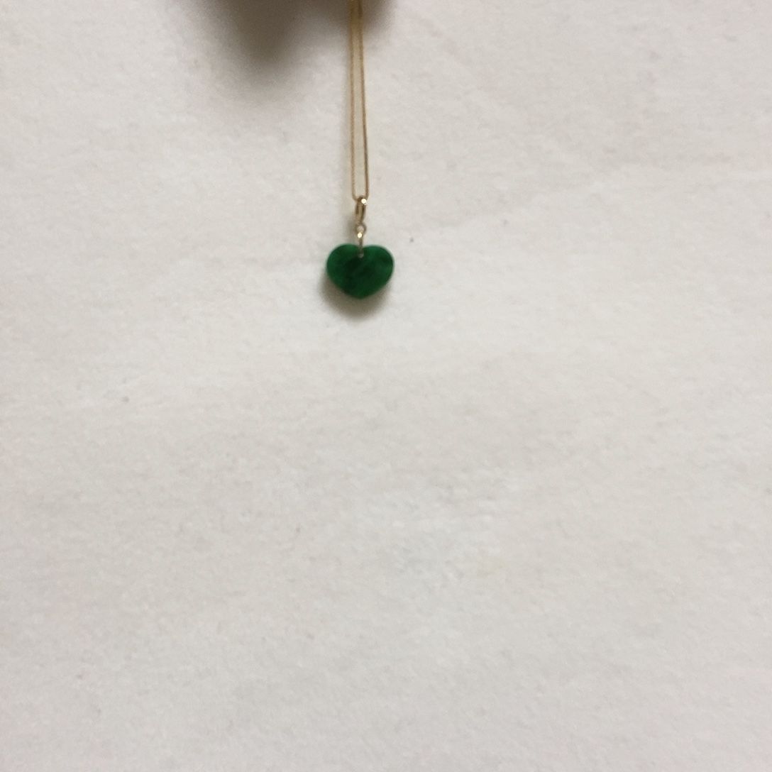 翡翠颈饰18K金镶嵌简单