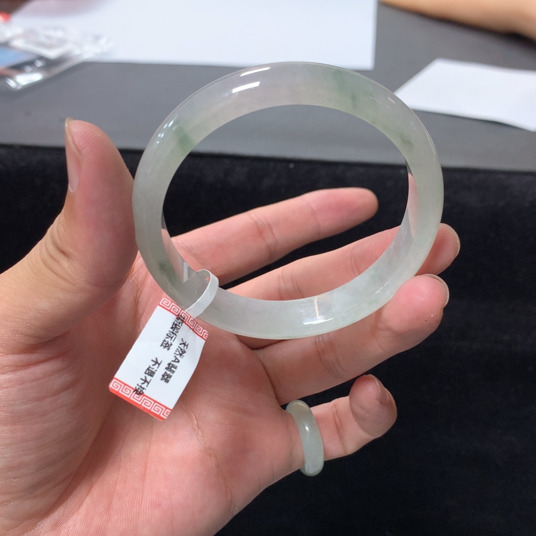 翡翠未镶嵌手镯25号58