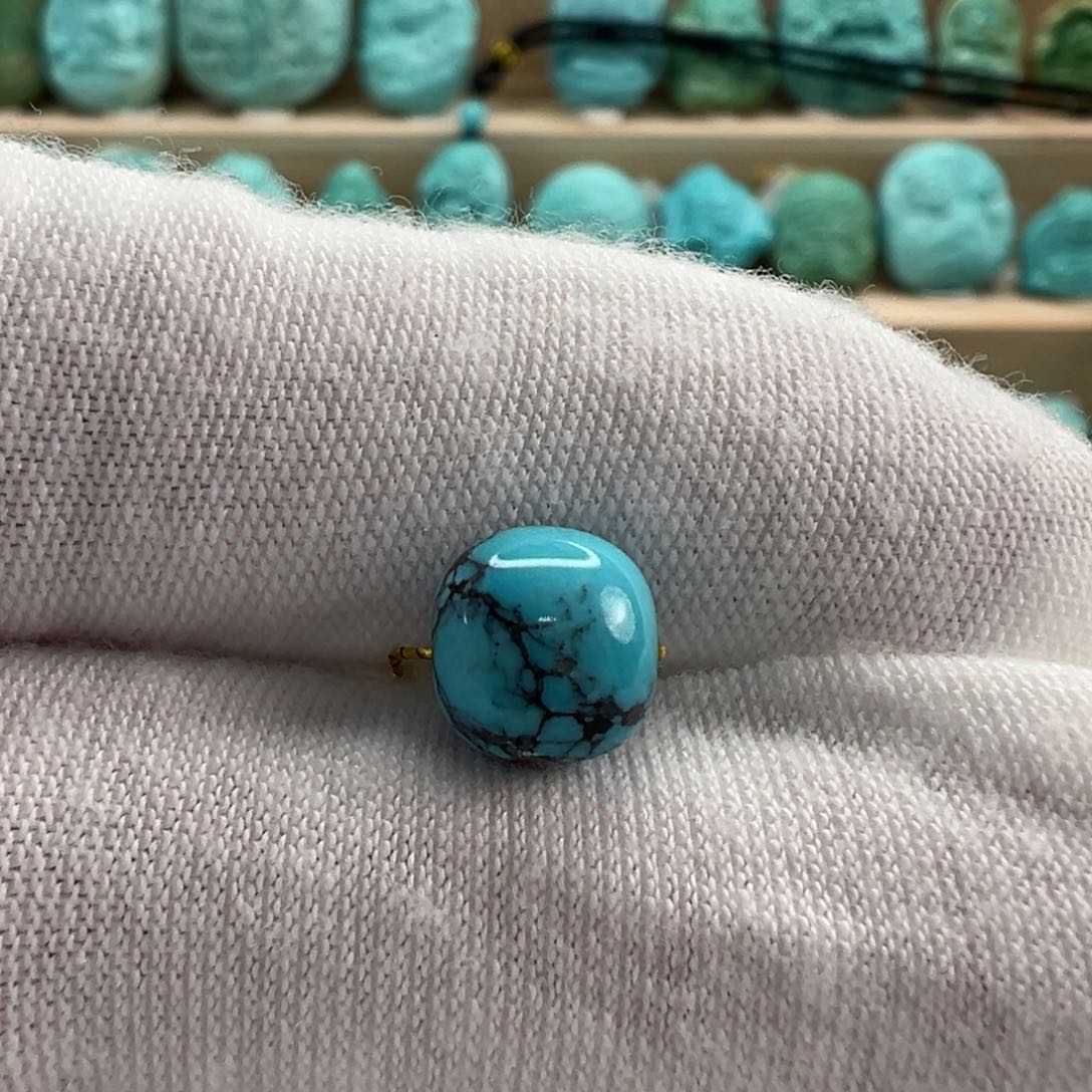 未镶嵌绿松石老型珠8.1x7.4mm