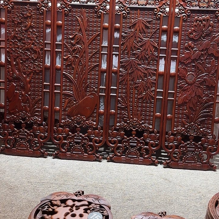 放***）香樟木30×100梅兰竹菊