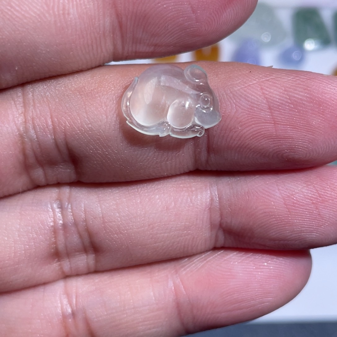 未镶嵌定制翡翠尺寸14.3*10*3