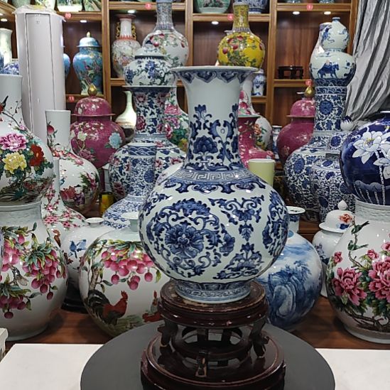 存***在瓷片景德镇陶瓷青花瓶