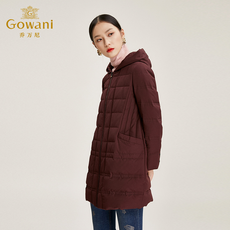 乔万尼商场同款时尚欧洲站羽绒服女中长款宽松外套高级感EN4T855