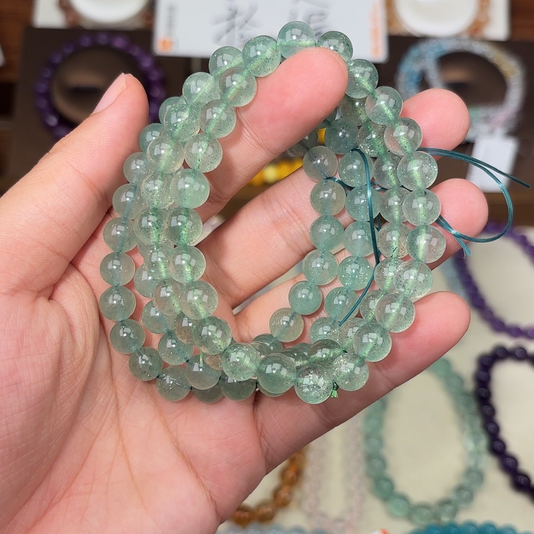 水晶手链未镶嵌绿草莓晶