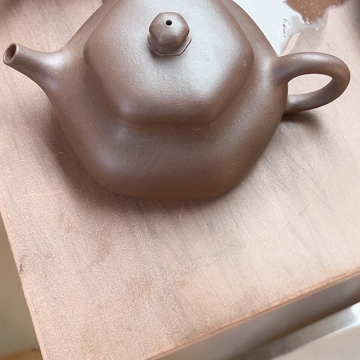 紫砂茶壶糊*紫泥六方静乐