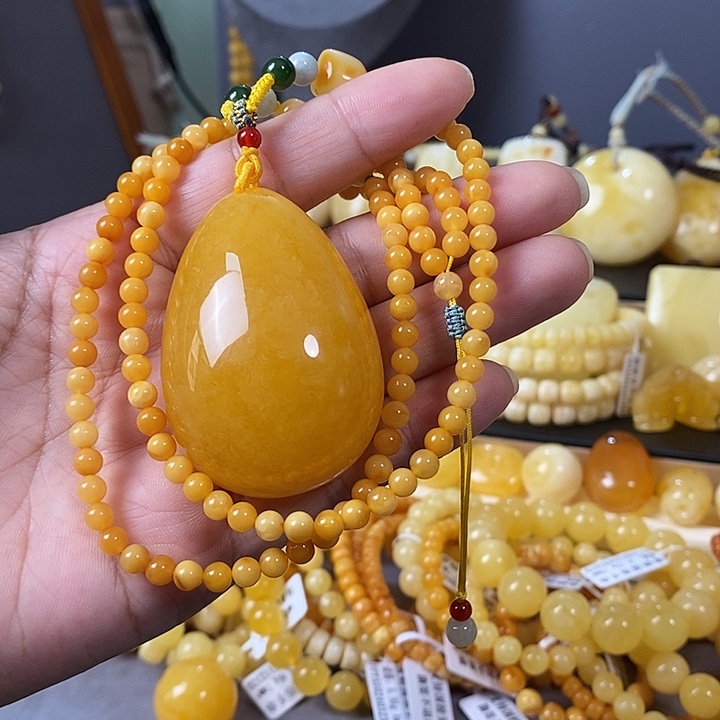 琥珀未镶嵌裸石水滴