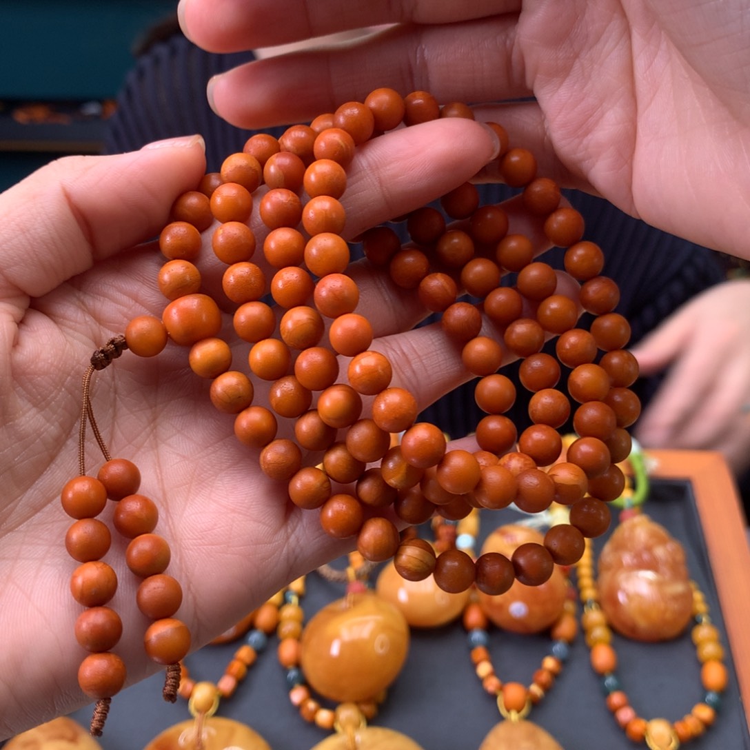蜜蜡未镶嵌手串天然