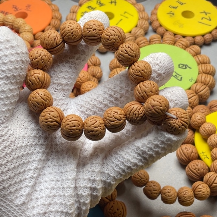 文玩核桃手串福***厅野生肉纹元宝