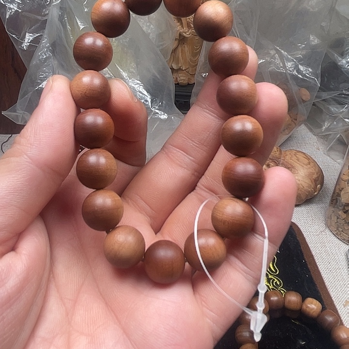 M***子手串/手链檀香木老山檀红肉横纹沉水枯木料