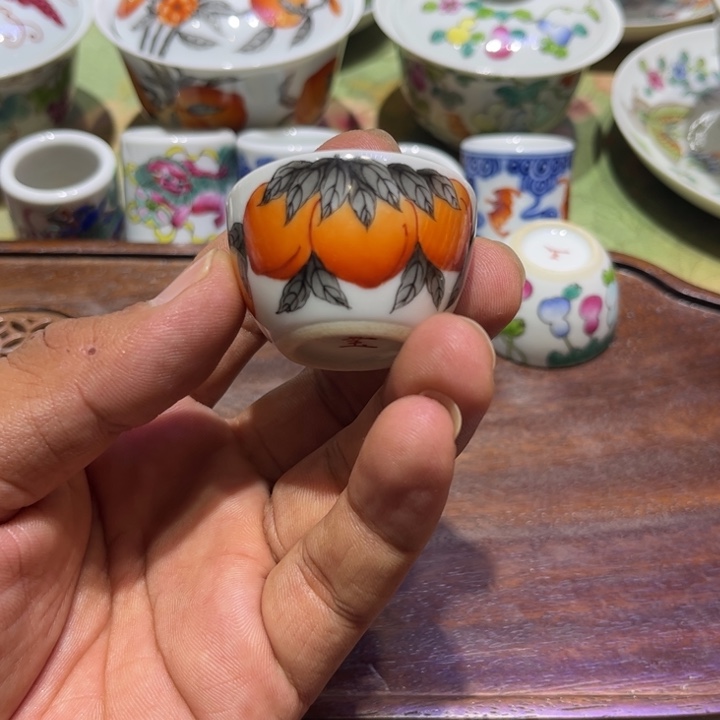  纯手绘精品盖碗杯