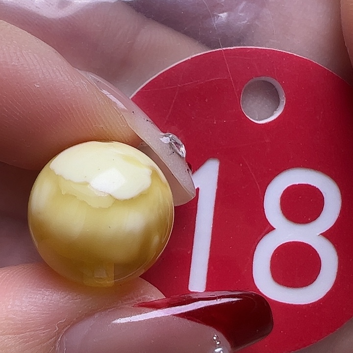 蜜蜡未镶嵌珠宝奇石微瑕13.3mm圆珠