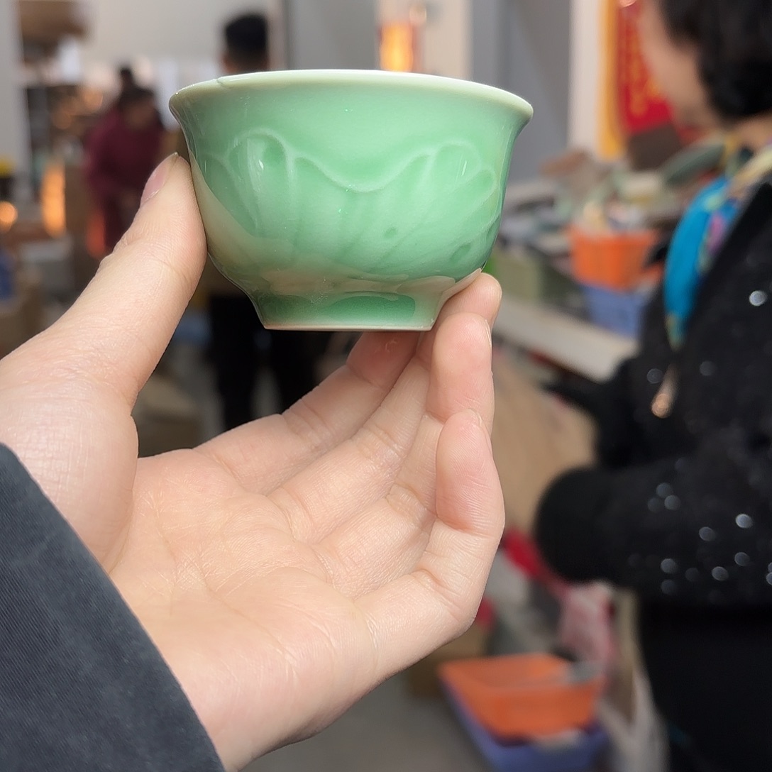 龙泉云间青瓷小米茶器