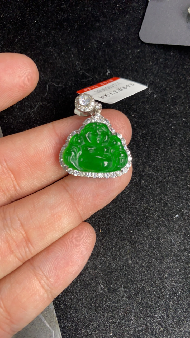 天然A货佛公吊坠