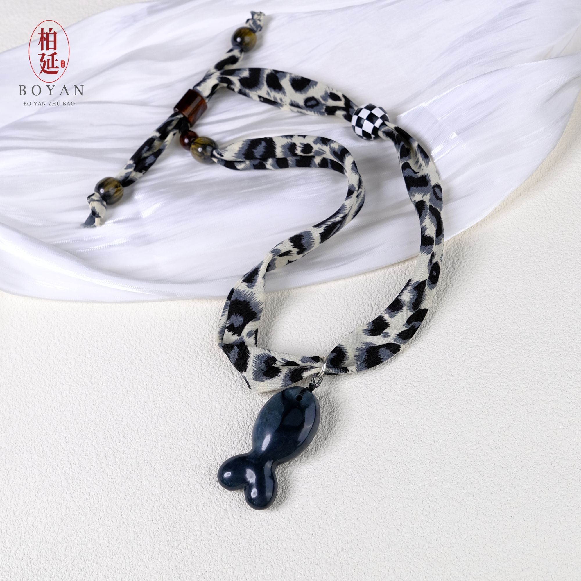 【如鱼得水】和田玉吊坠青花纯手工大鱼时尚百搭高级感珠宝BY2757