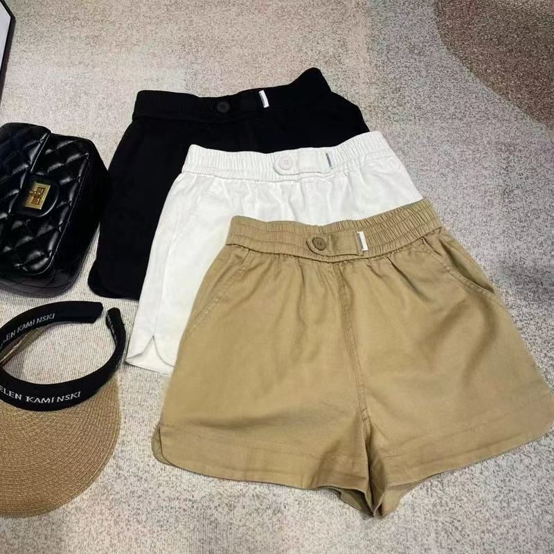 8833#【长43】2025新款时尚显瘦高腰百搭松紧短裤