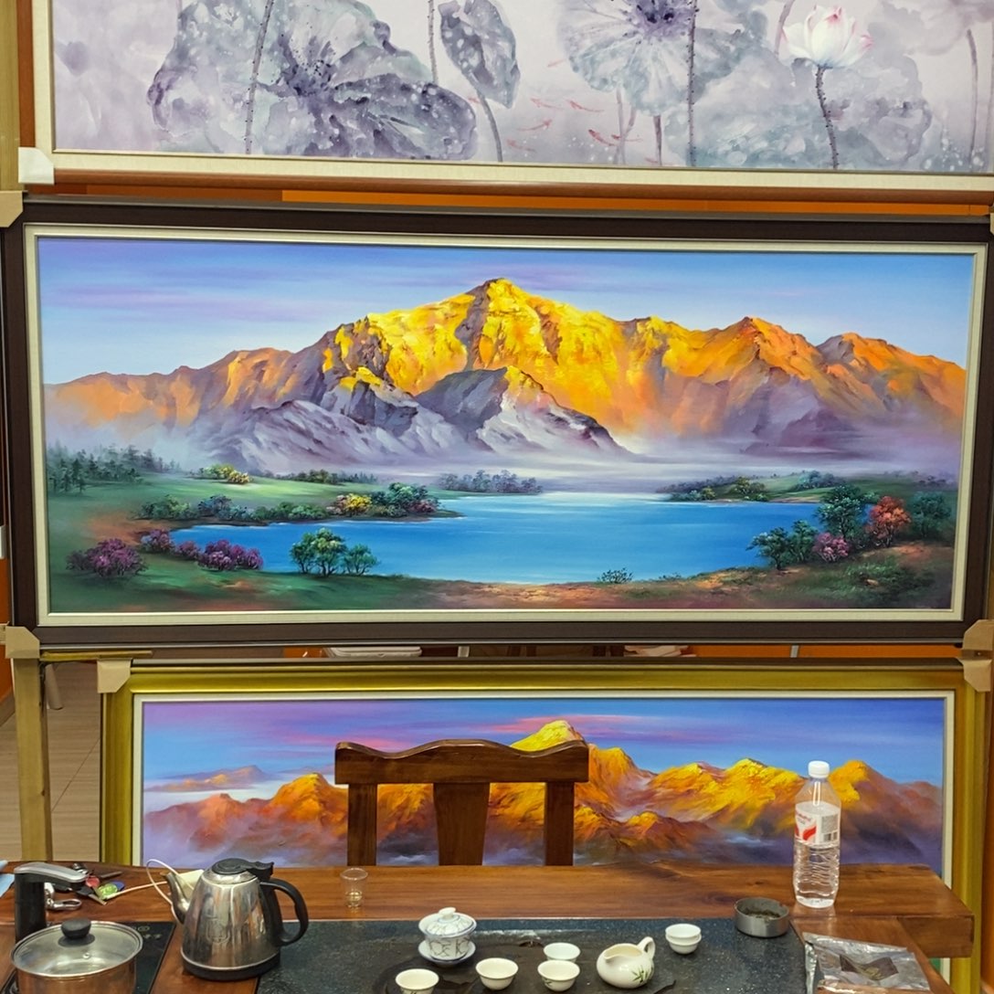 用***5横款金山作品适合客厅