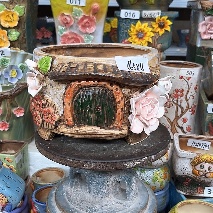 紫砂花盆粗陶材质多肉花盆