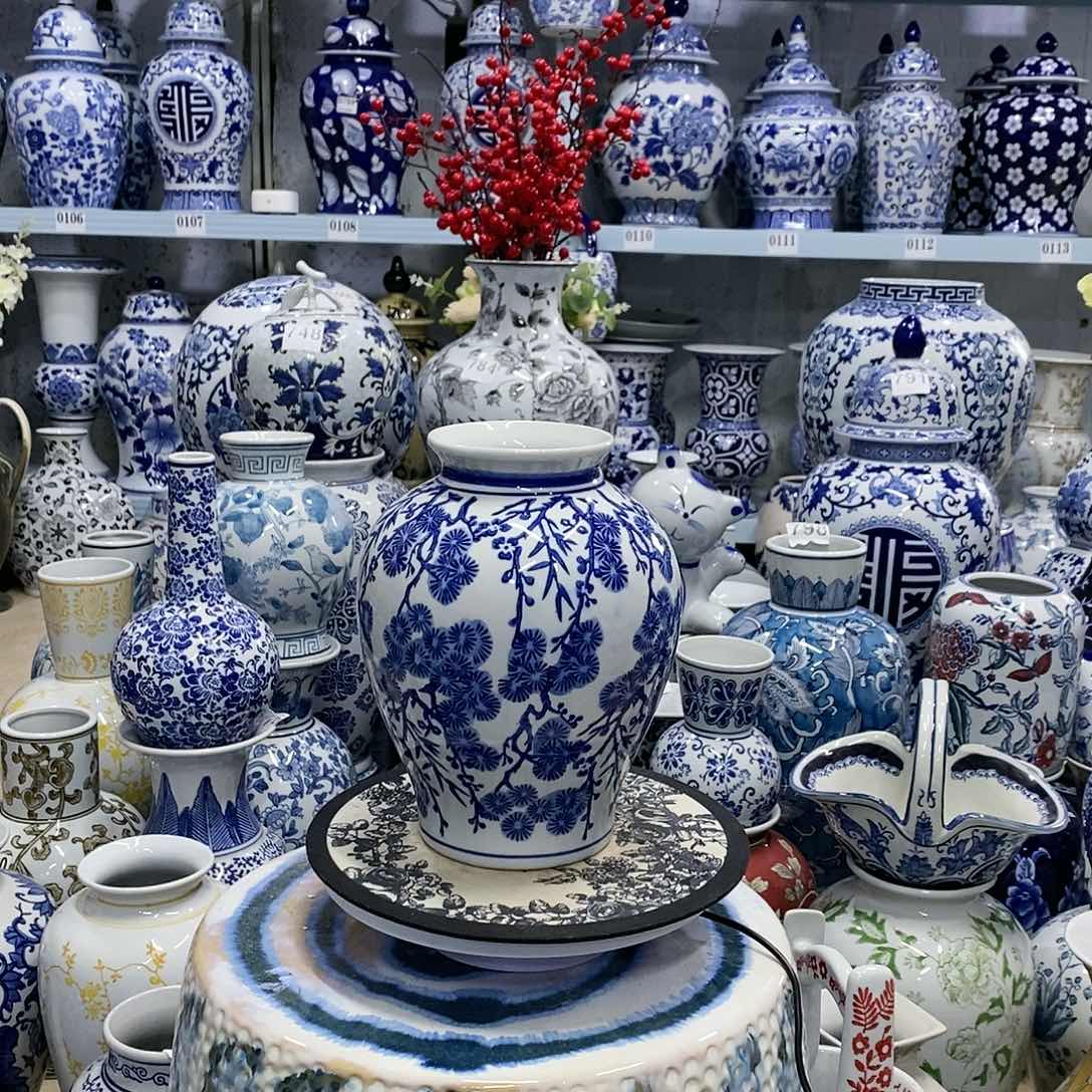 【闪购商品】摆件樱花图案花瓶瓷器摆件……………………