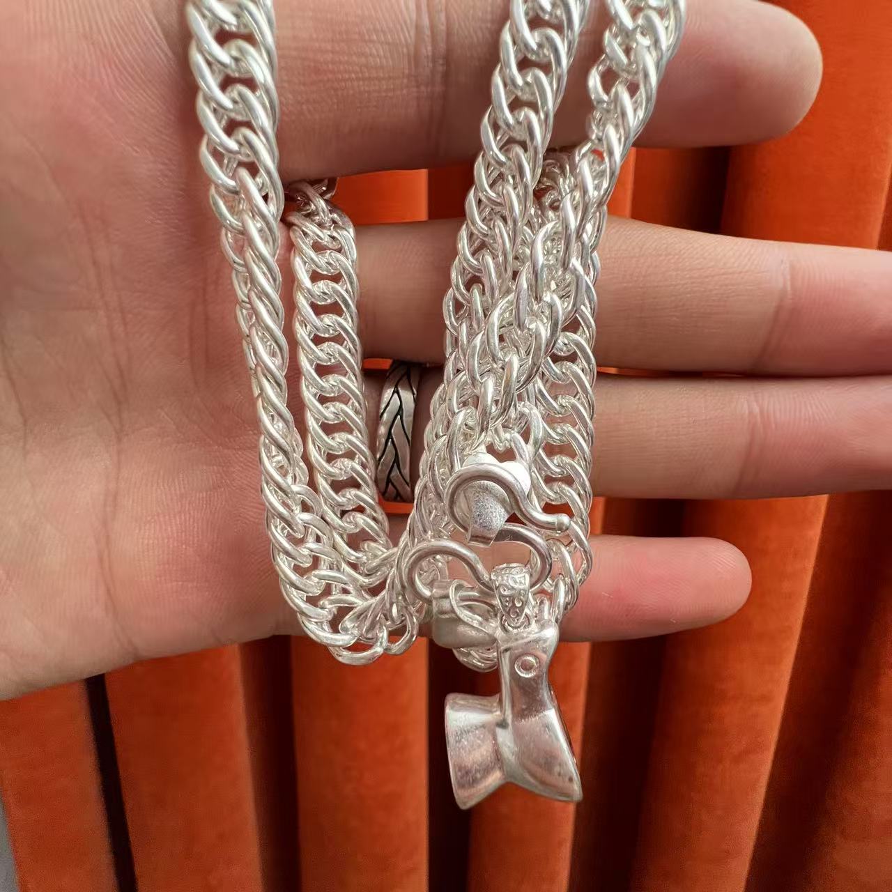 坠链均足银 爱敏纯银首饰项链