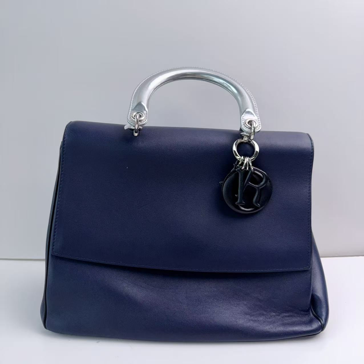 95新 DIOR/迪奥 迪奥蓝色手提斜挎包包