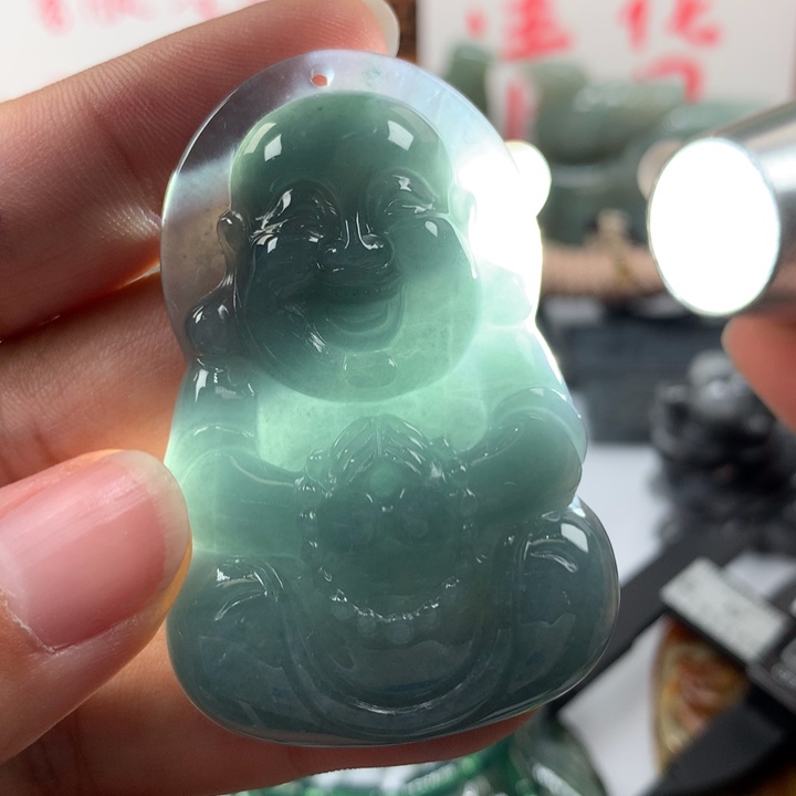 翡翠颈饰未镶嵌保真天然A货翡翠