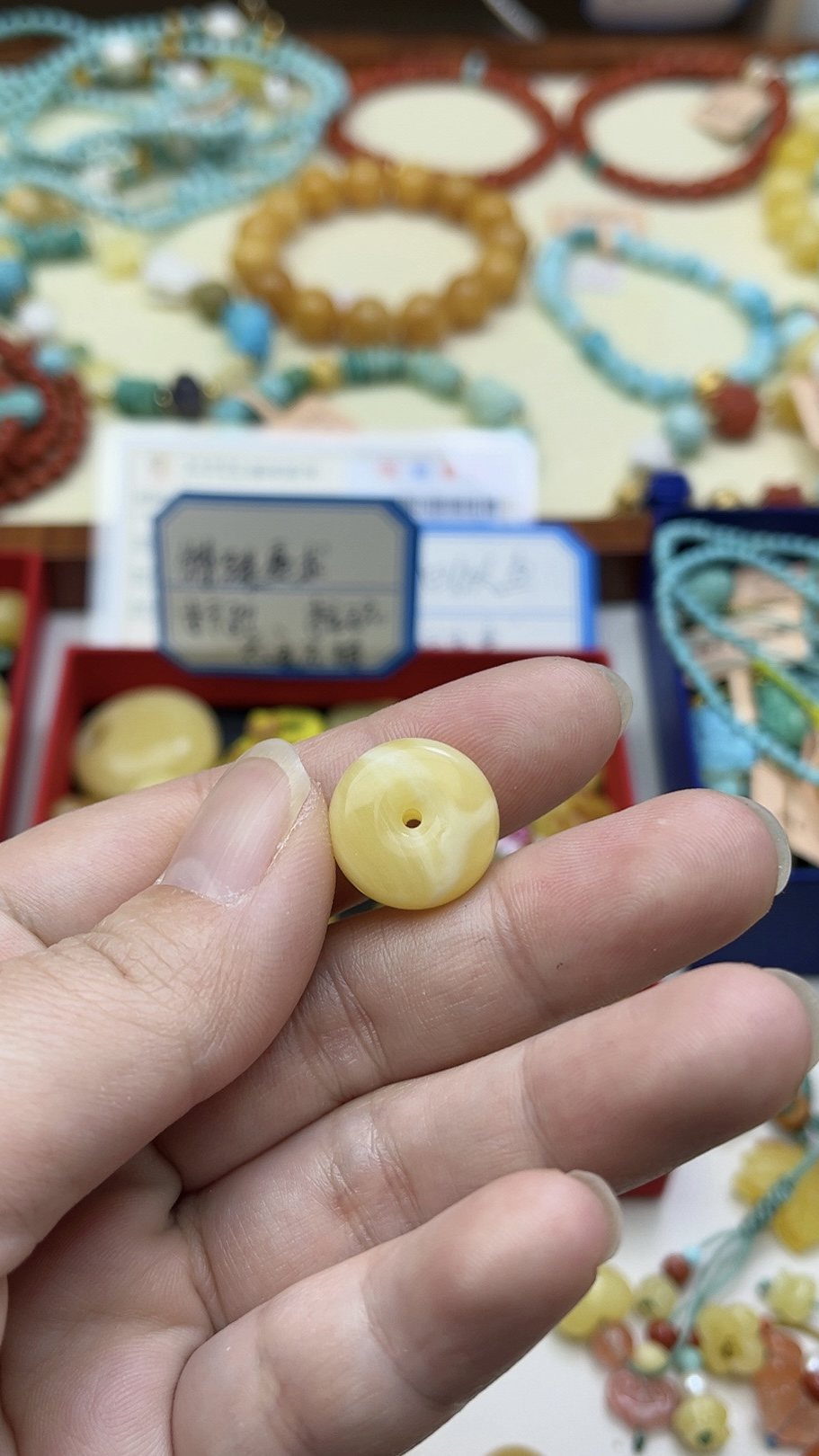 天然蜜蜡藏扣，卡15.6✖️7.7