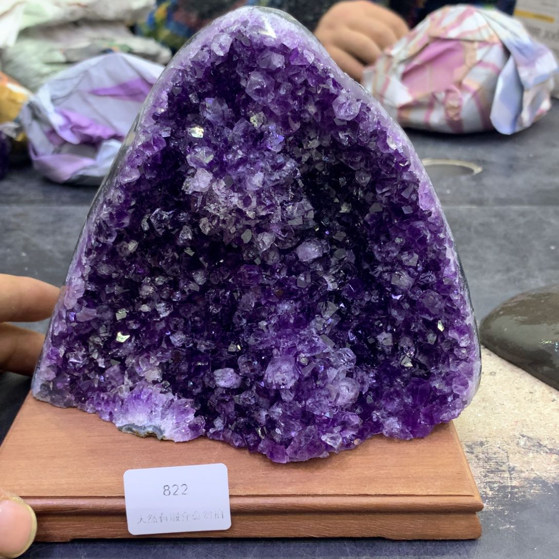 水晶摆件未镶嵌紫晶822