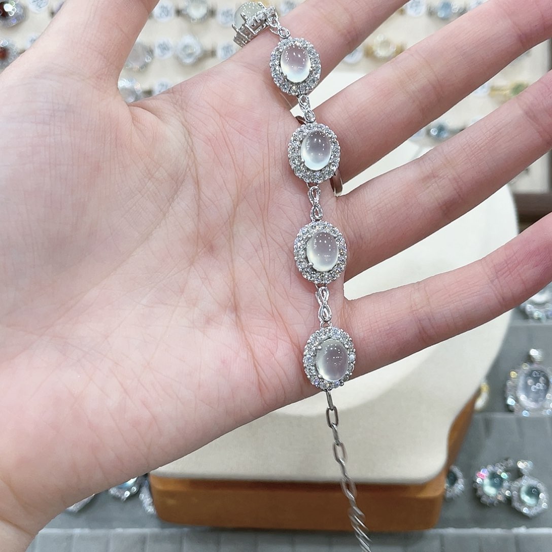 蛇纹石玉戒指吊坠项链银S925镶嵌半**仙