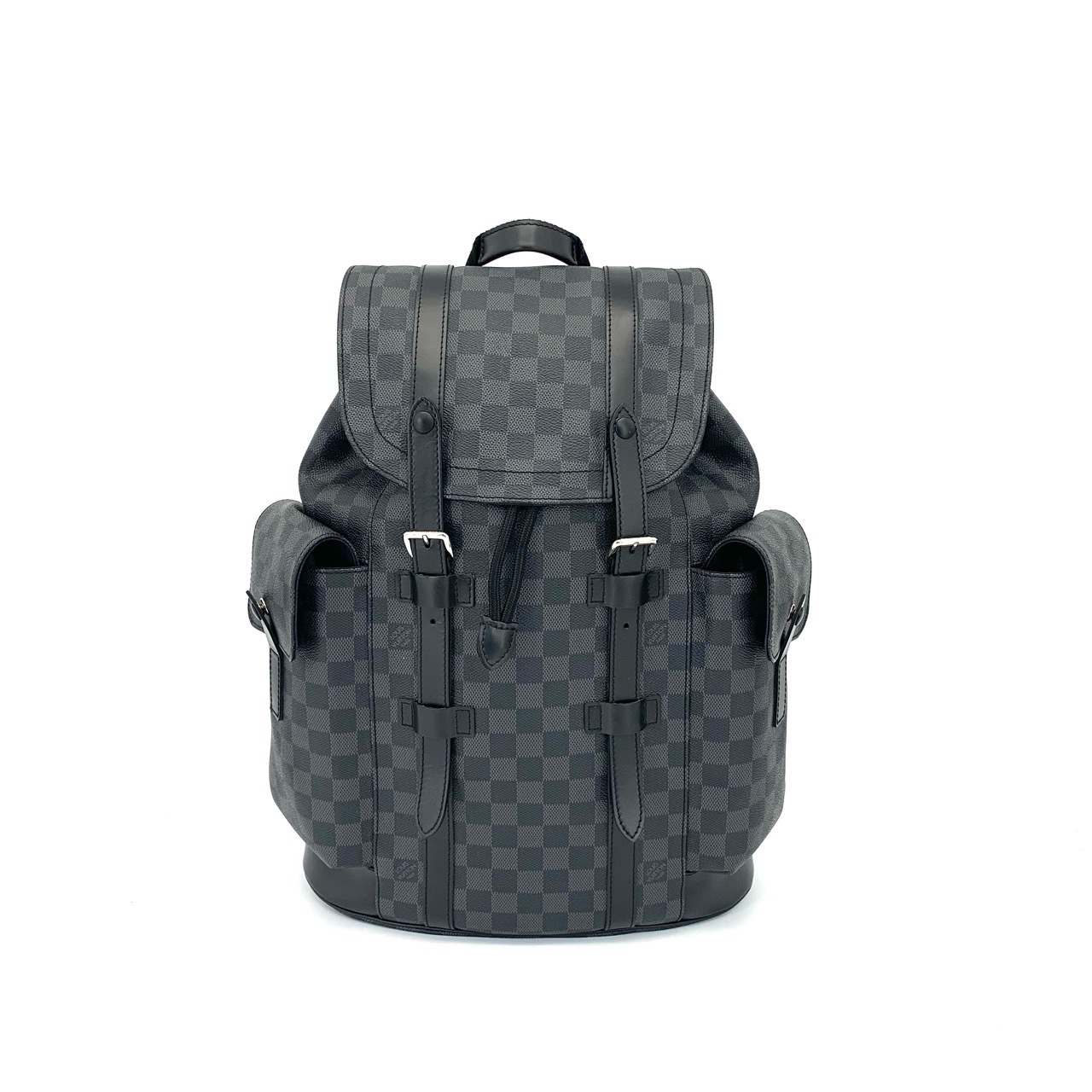 99新 LouisVuitton/路易威登 Christopher棋盘格双肩包 尺寸38/44