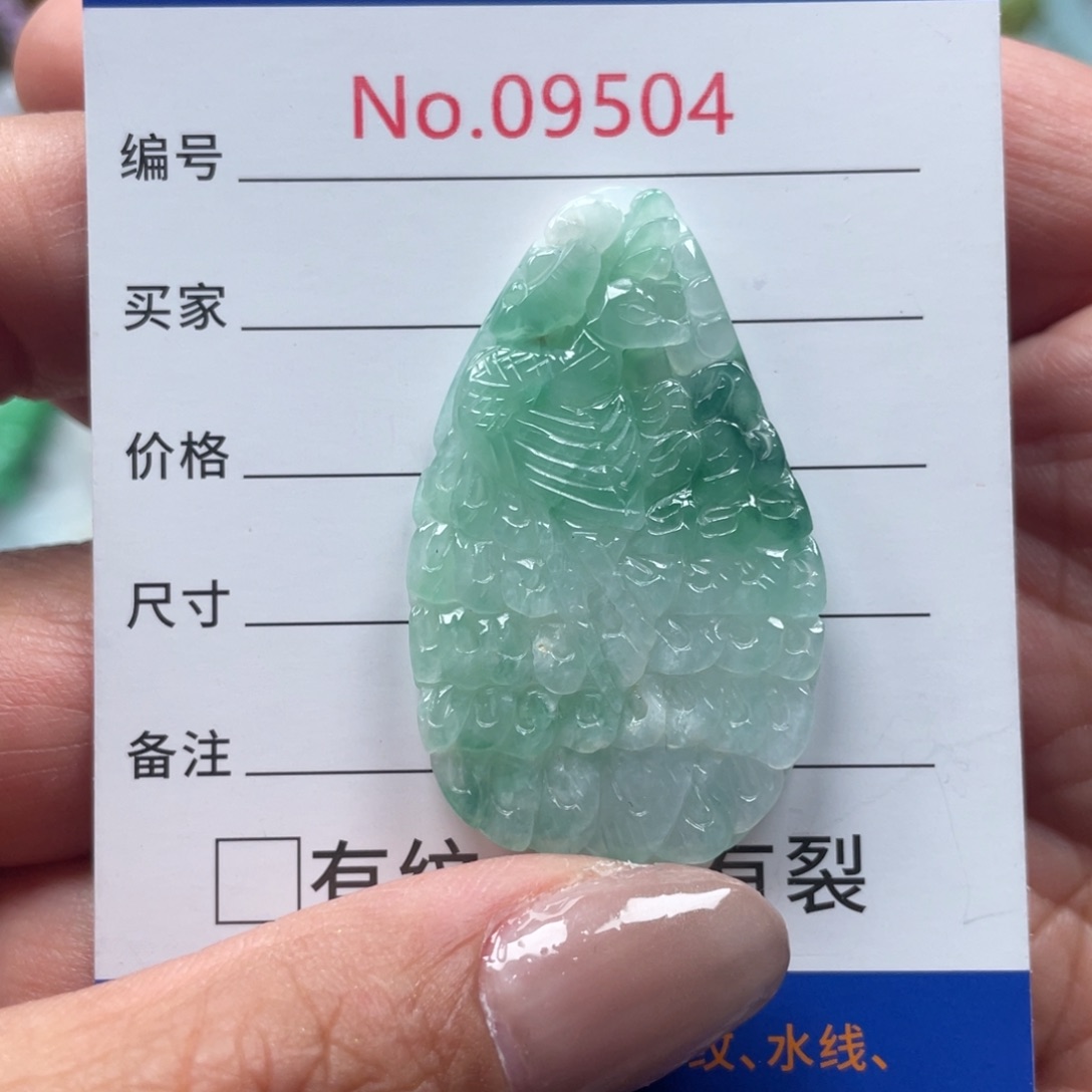 翡翠挂件未镶嵌翡玉缘翡翠挂件