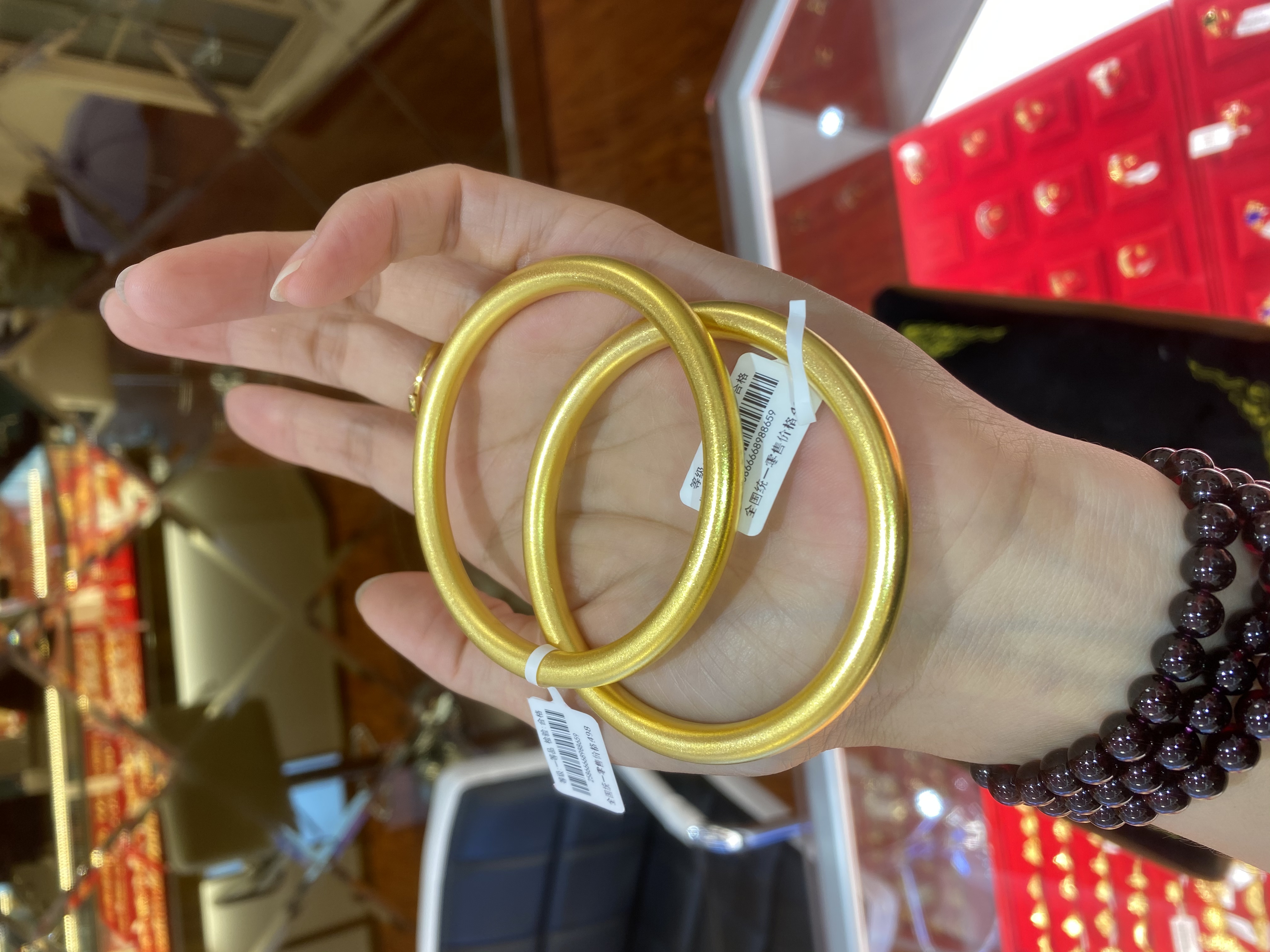 合金手镯 欣姐同款实心6n镯子