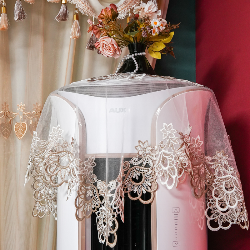 s798s（83cm方）珞光网纱蕾丝万能盖巾双色花边