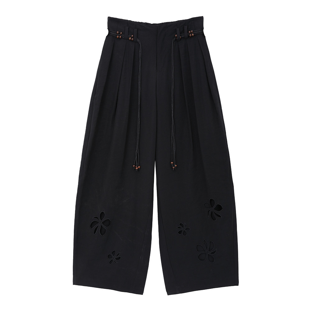 AVVENN设计师品牌 25夏新品 艺术家立体花朵镂空山本裤