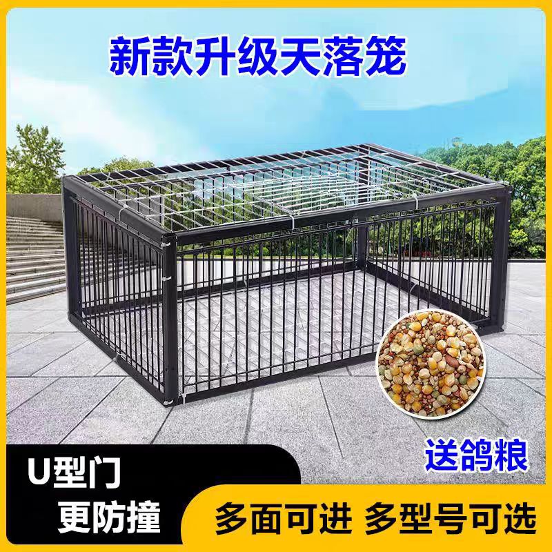 U型天落笼加密鸽子笼活络门鸽笼撞门加厚新款户外家禽养殖专用