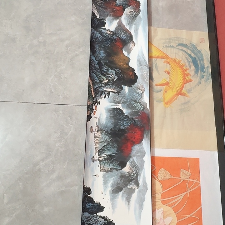 国画黄春香国画山水尺寸500*34