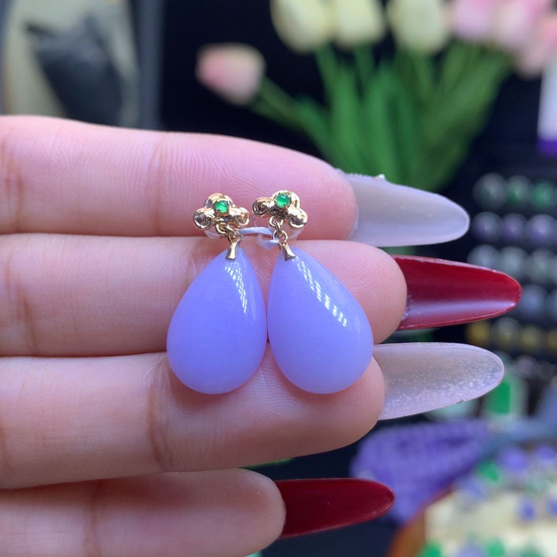 翡翠颈饰18K金镶嵌天然