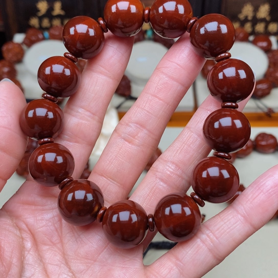 橄榄核吊坠大*光珠，