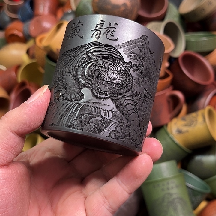 紫砂茶杯全手工紫砂主人杯