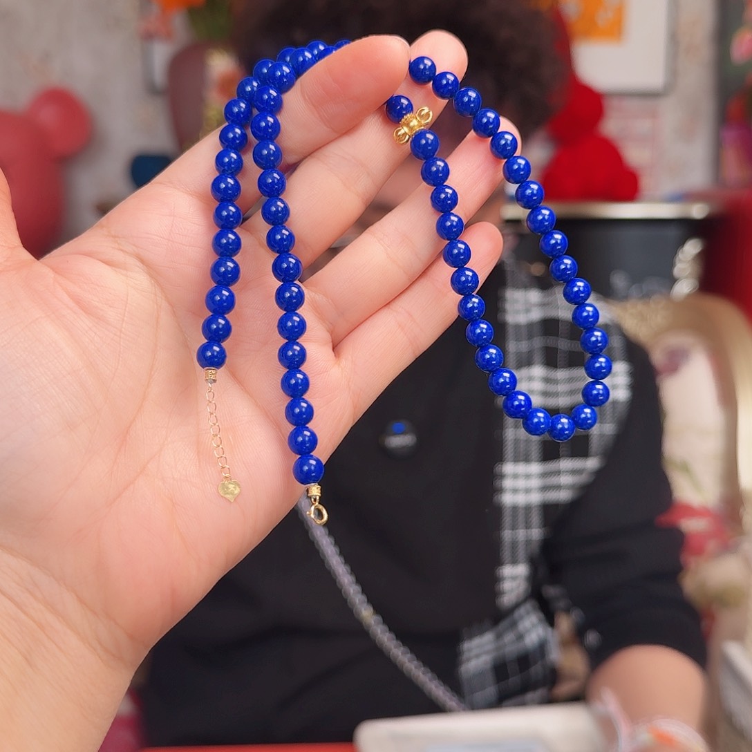 青金石手链18K金镶嵌项链