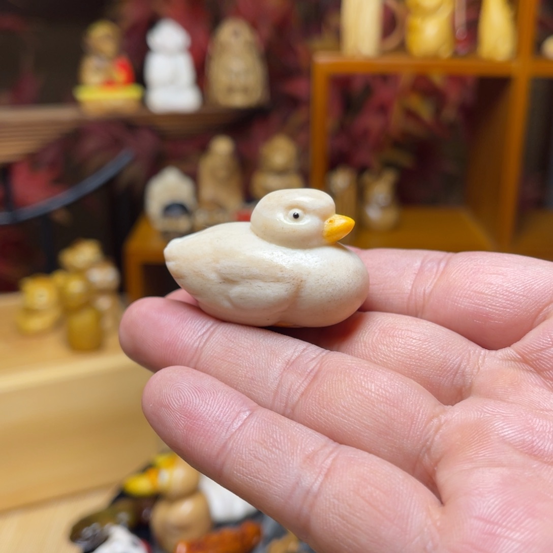 小***檬把件鹿骨鸭子手把件