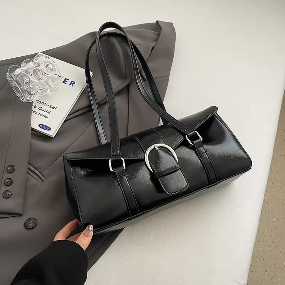  【Tian Yi渠道货】-2025新款轻奢单肩手提斜跨包 9191-25 黑色