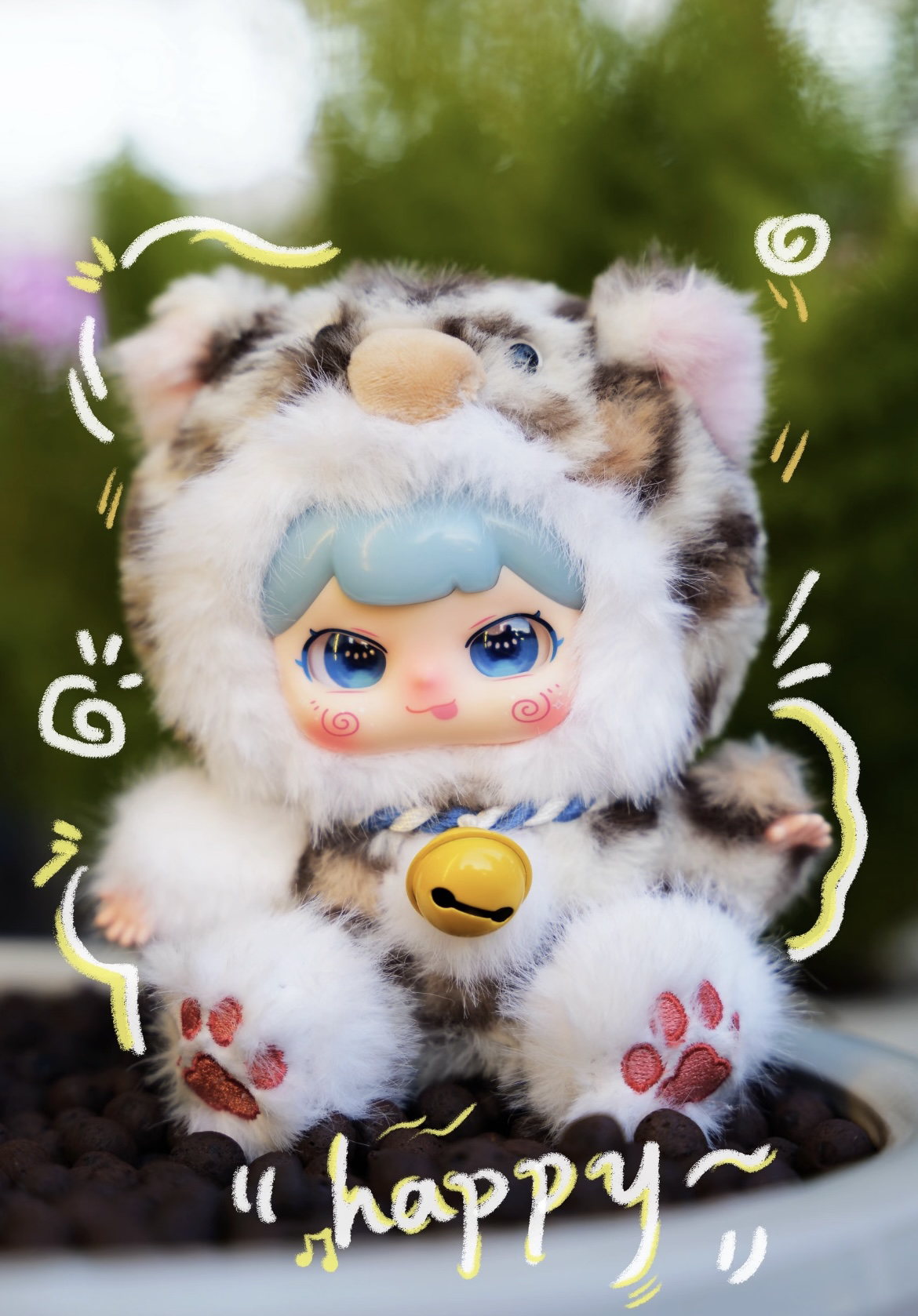 正品小泡福之好运铃系列娃三岁毛绒可爱创意装饰包包礼物盲盒