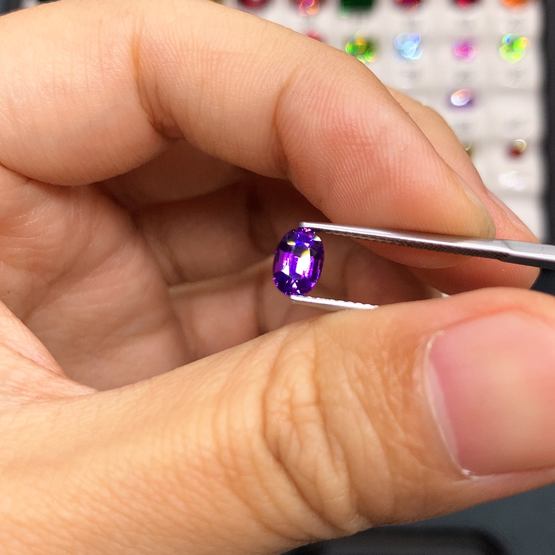 彩色蓝宝石裸石未镶嵌1.15克拉无烧